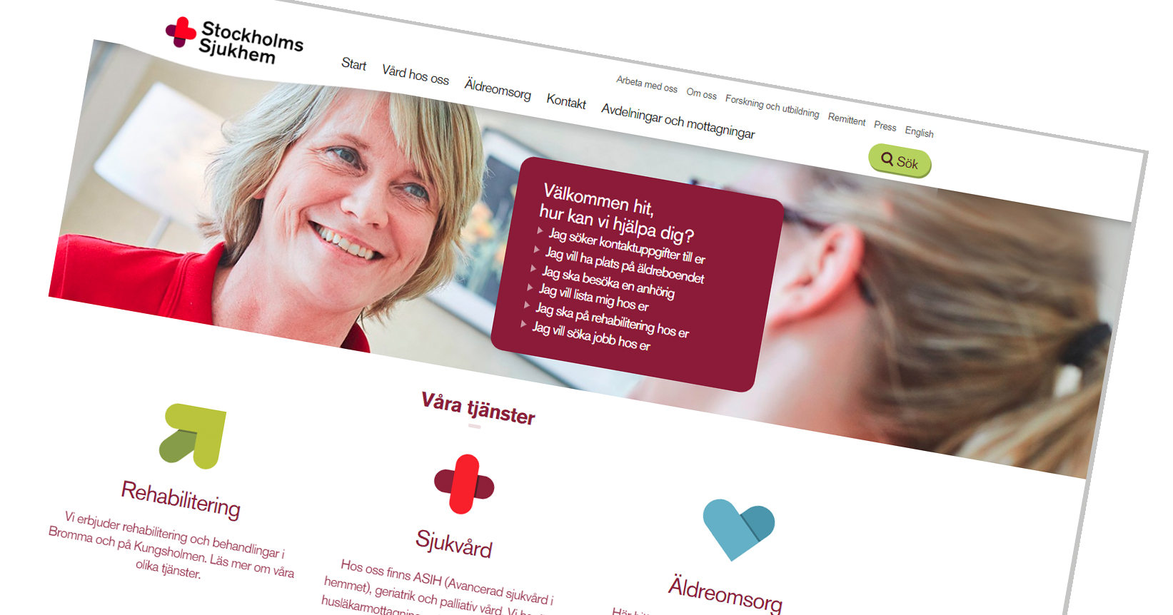 Stockholms Sjukhem lanserar ny webbplats