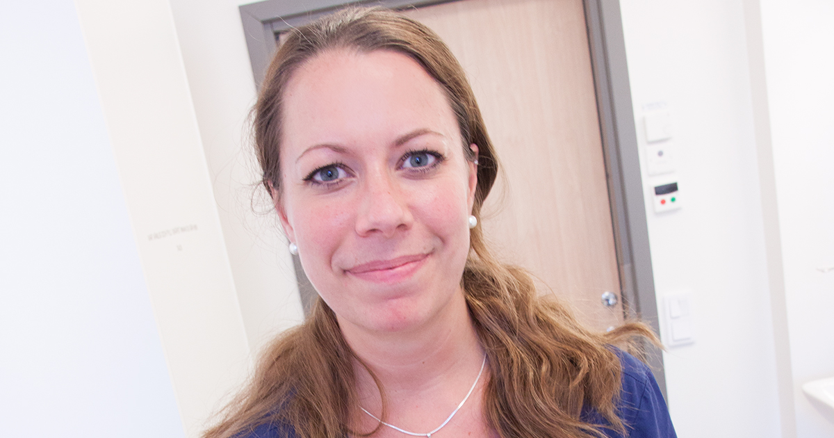 Madeleine Grännby, distriktssköterska på Stockholms Sjukhems husläkarmottagnin